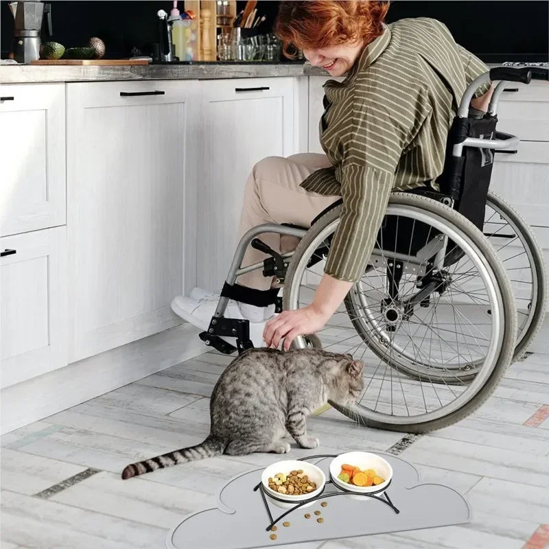 Pet Silicone Food Mat Portable Waterproof Leak-Proof Non-Slip Feeding Mats Bowl Pad Cushion For Cats Dogs Pet Items