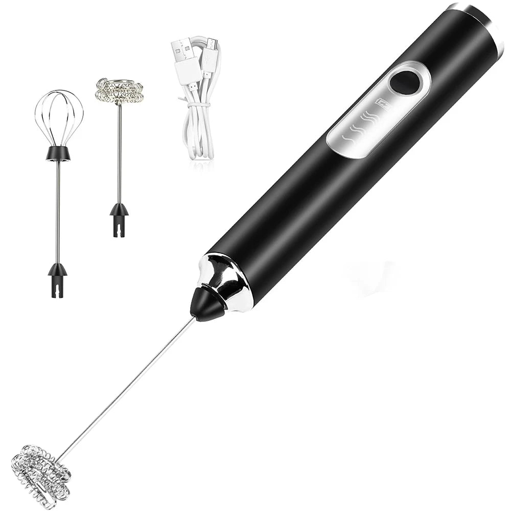 Coffee Milk Frother Handheld Milk Foamer Blenders For Kitchen Egg Blender Electric Whisk Drink Mixer For Matcha Cappuccino
