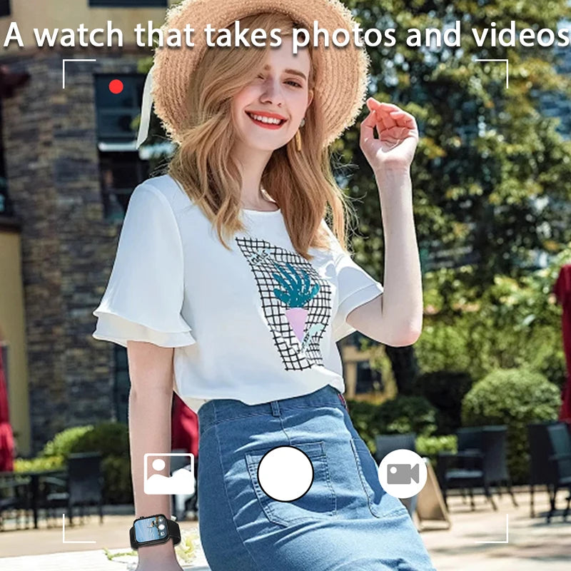 Camera Smart Watch for Women with Bluetooth Call