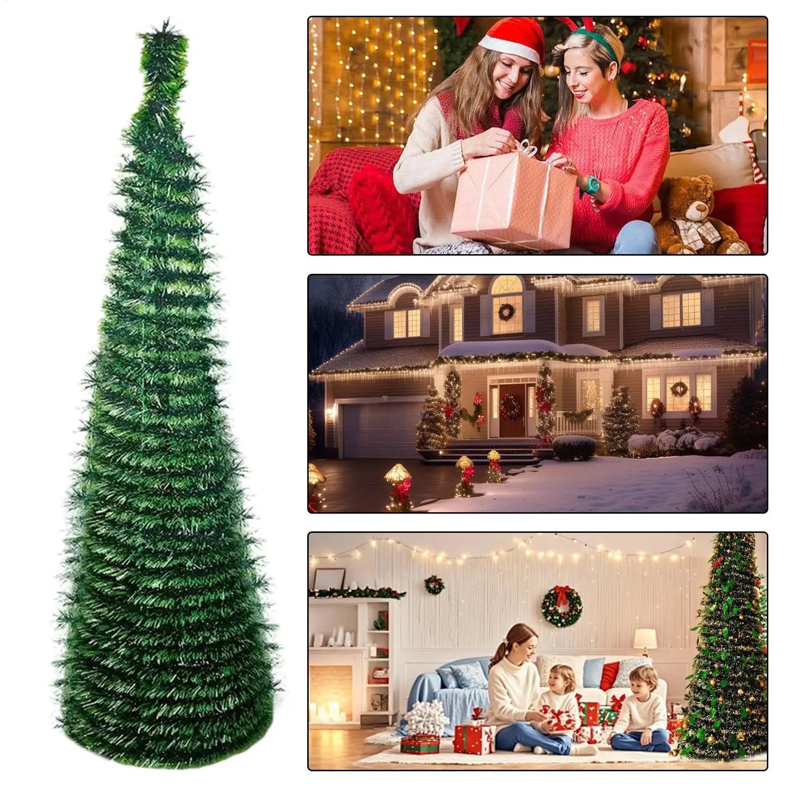 Artificial Christmas Tree 150cm Backyard Festival Decor Foldable Faux Christmas Tree New Year Navidad Decor For Indoor Outdoor