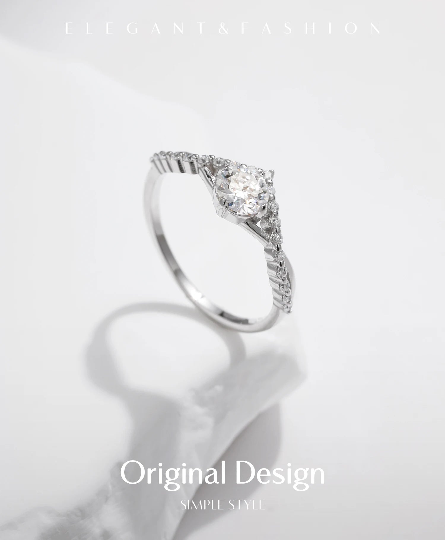 MODIAN Crown D Color Moissanite Ring Delicate Lab Diamond Ring 925 Sterling Silver For Women Wedding Engagement Jewelry