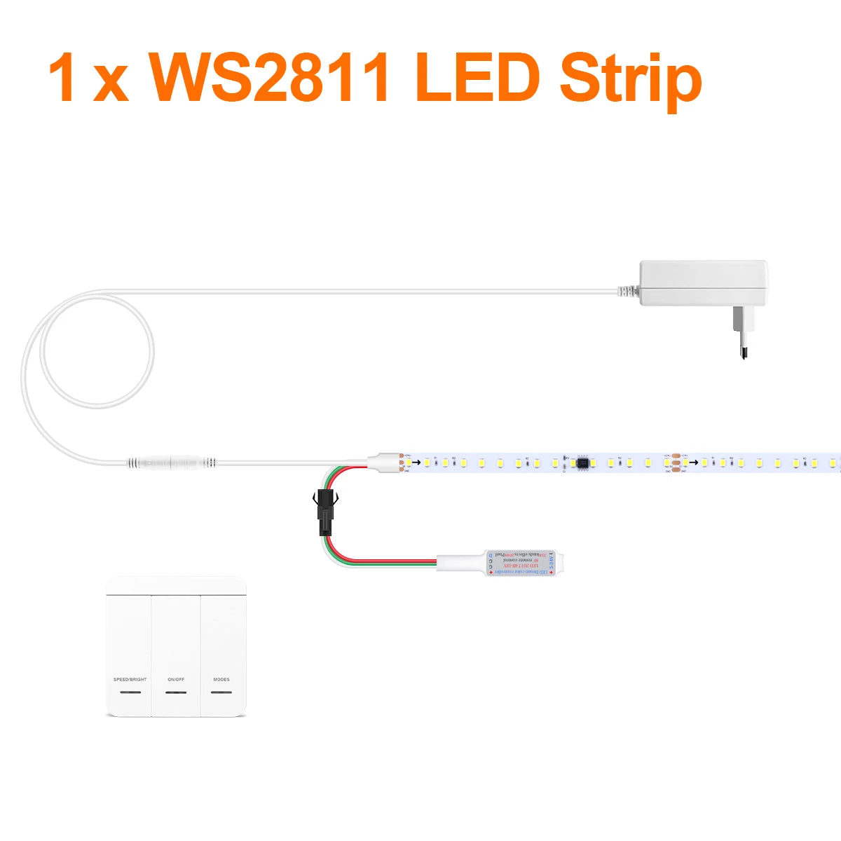 1-4pcs/lot WS2811 IC Pixel Addressable Horse Race LED Strip Light DC 24V Running Water Flowing Tape Lamp Decor 3000K/4000/6000K