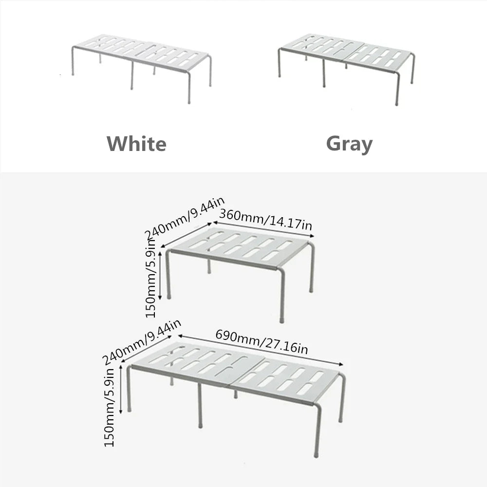 Home Closet Organizer Storage Shelf for Kitchen Rack Space Saving Wardrobe Decorative Shelves Cabinet Holders