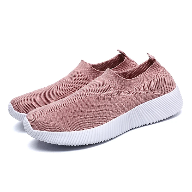 Women’s Slip-On Vulcanized Sneakers Lightweight Flats