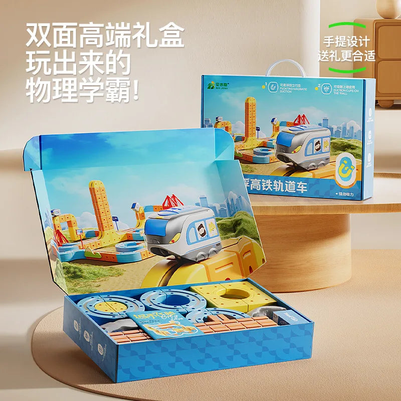 Hot Selling Magnetic Car Stem Racing Car Railtrack Set Montessori Motorized Train & Gravity Maze Toy Educational Gift For Kids