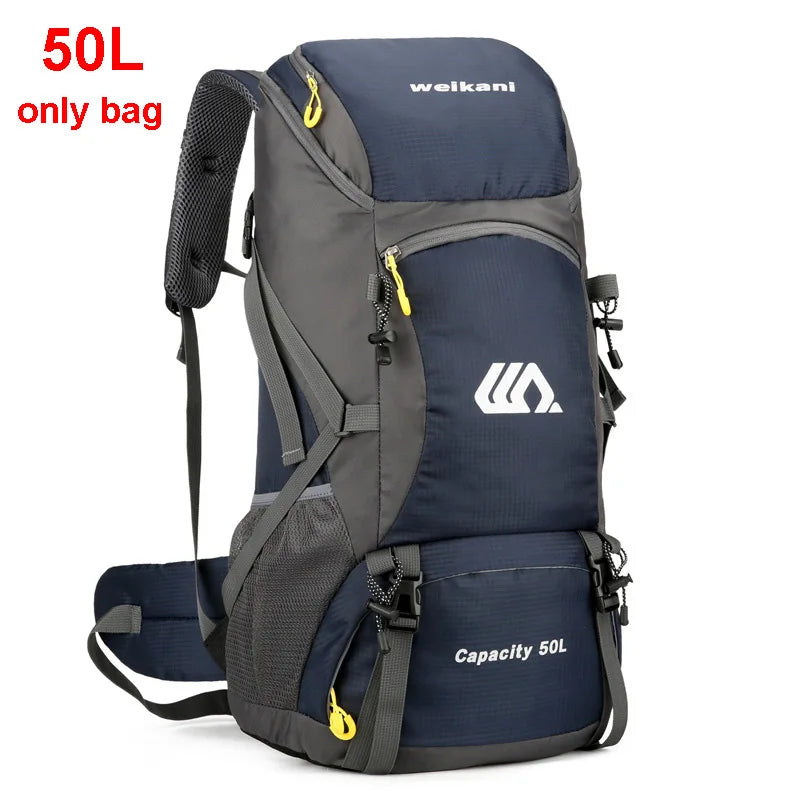 50L Waterproof Hiking Backpack with Shoe Pocket