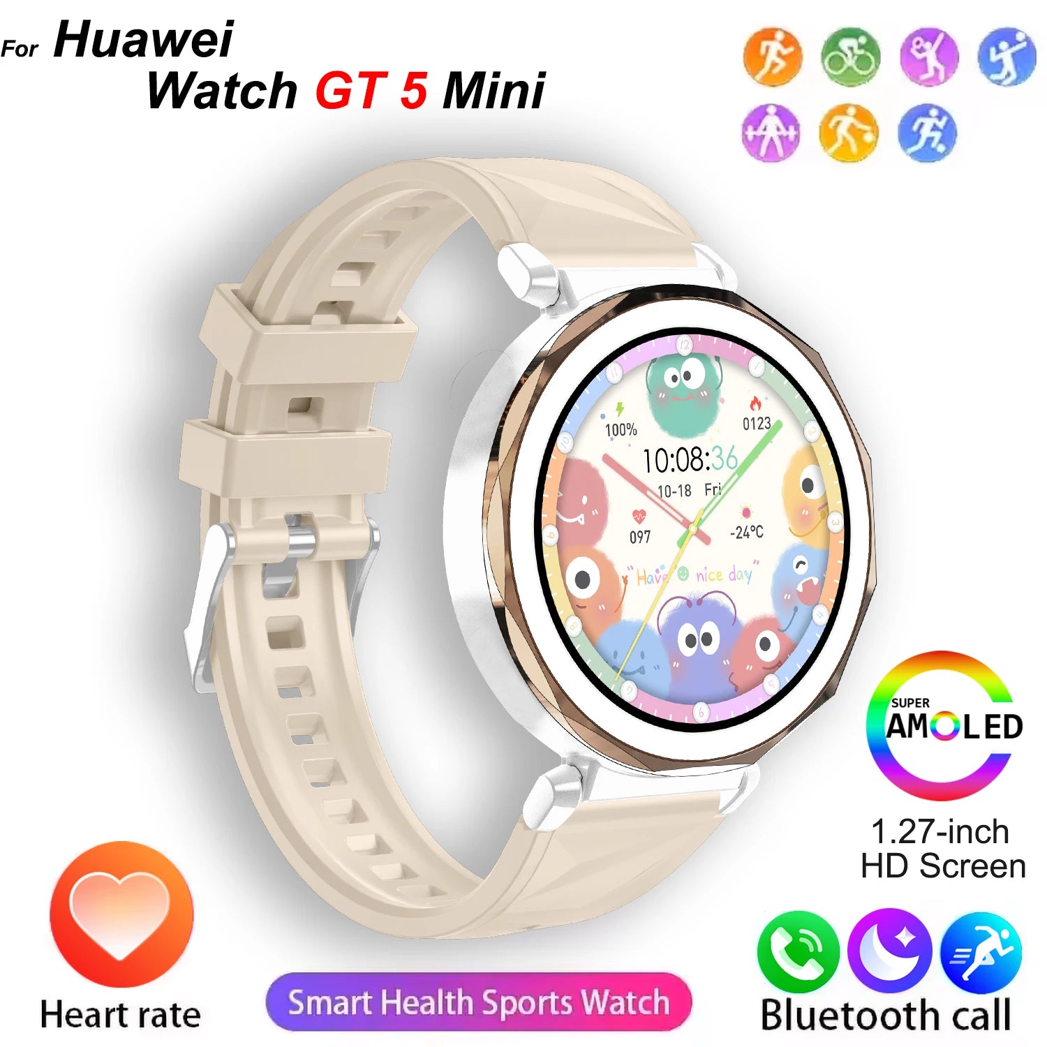GT5 Mini Smartwatch with GPS NFC & Bluetooth Call