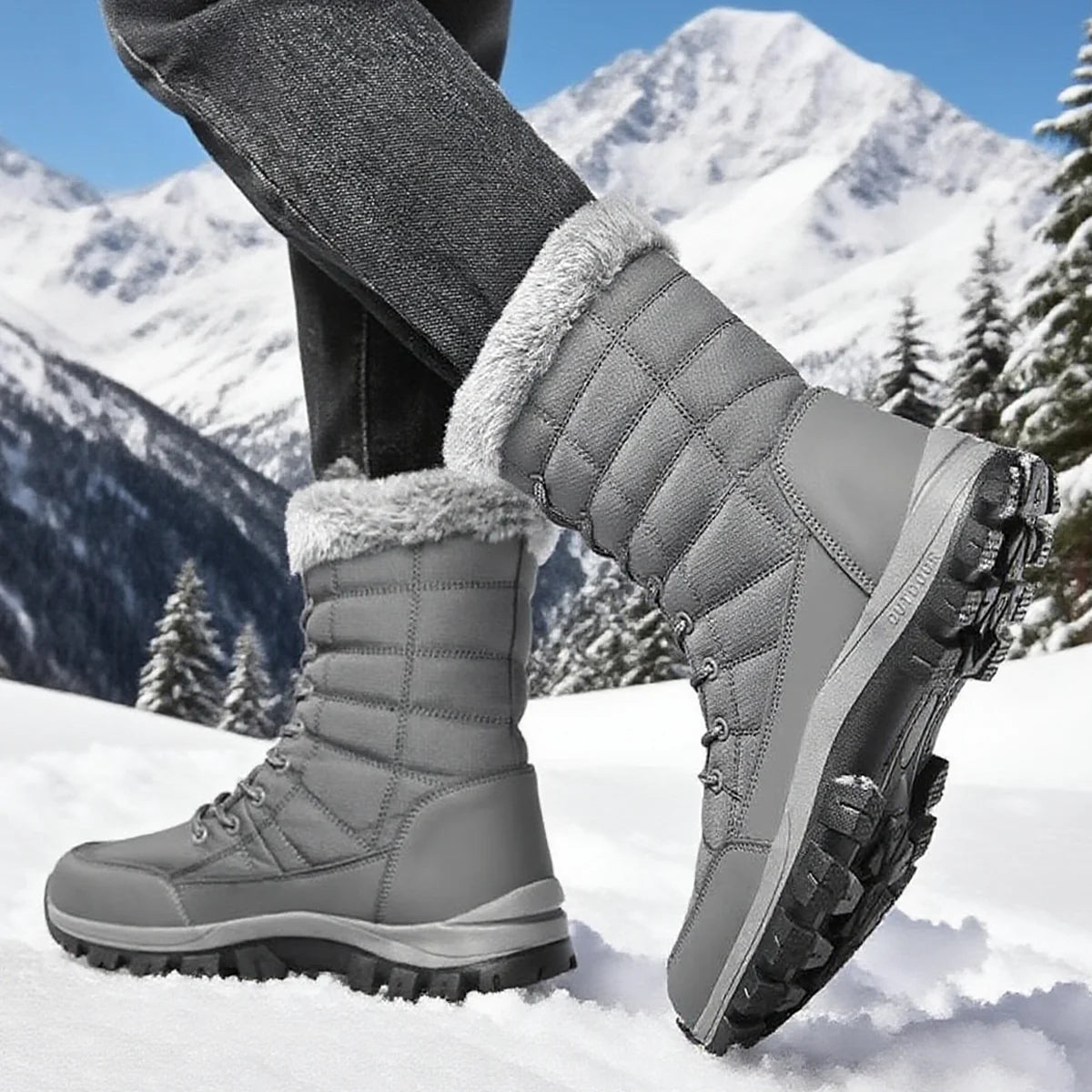 Men’s Winter Snow Boots – Waterproof Anti-Slip Outdoor Shoes