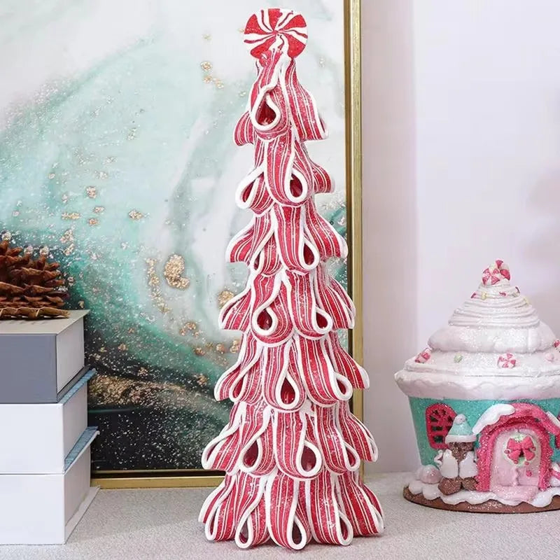 Mini Christmas Tree Decorative Miniature Christmas Tree Candy Cake Shaped Artificial Christmas Tree For Home Tabletop Decor
