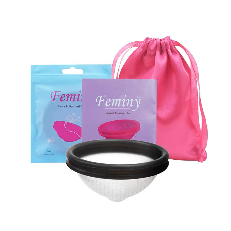 Medical Silicone Menstrual Disc With String Menstrual Cup Period Menstrual Collector Menstruation Disk Women Health Care Hygiene