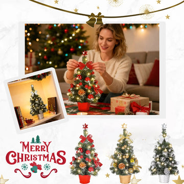 40cm Christmas Tree With Lights Mini Christmas Tree Desktop Christmas Tree Desktop Decorations New Year Party Decoration Navidad