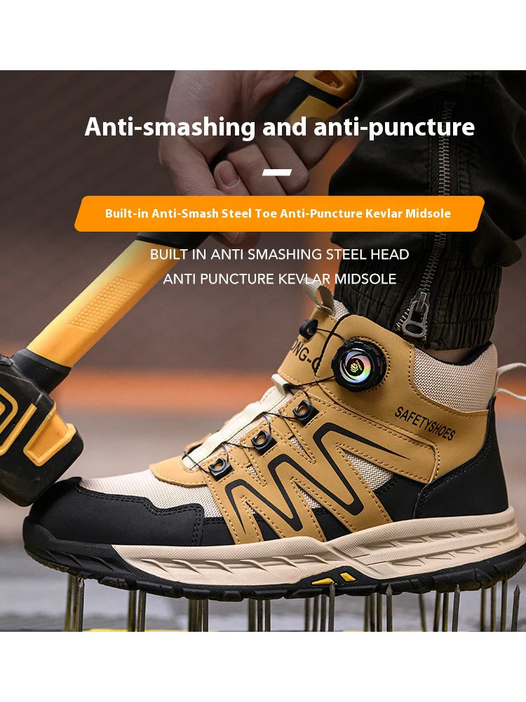 Men’s Steel Toe Safety Boots – Waterproof Anti-Smash Work Shoes