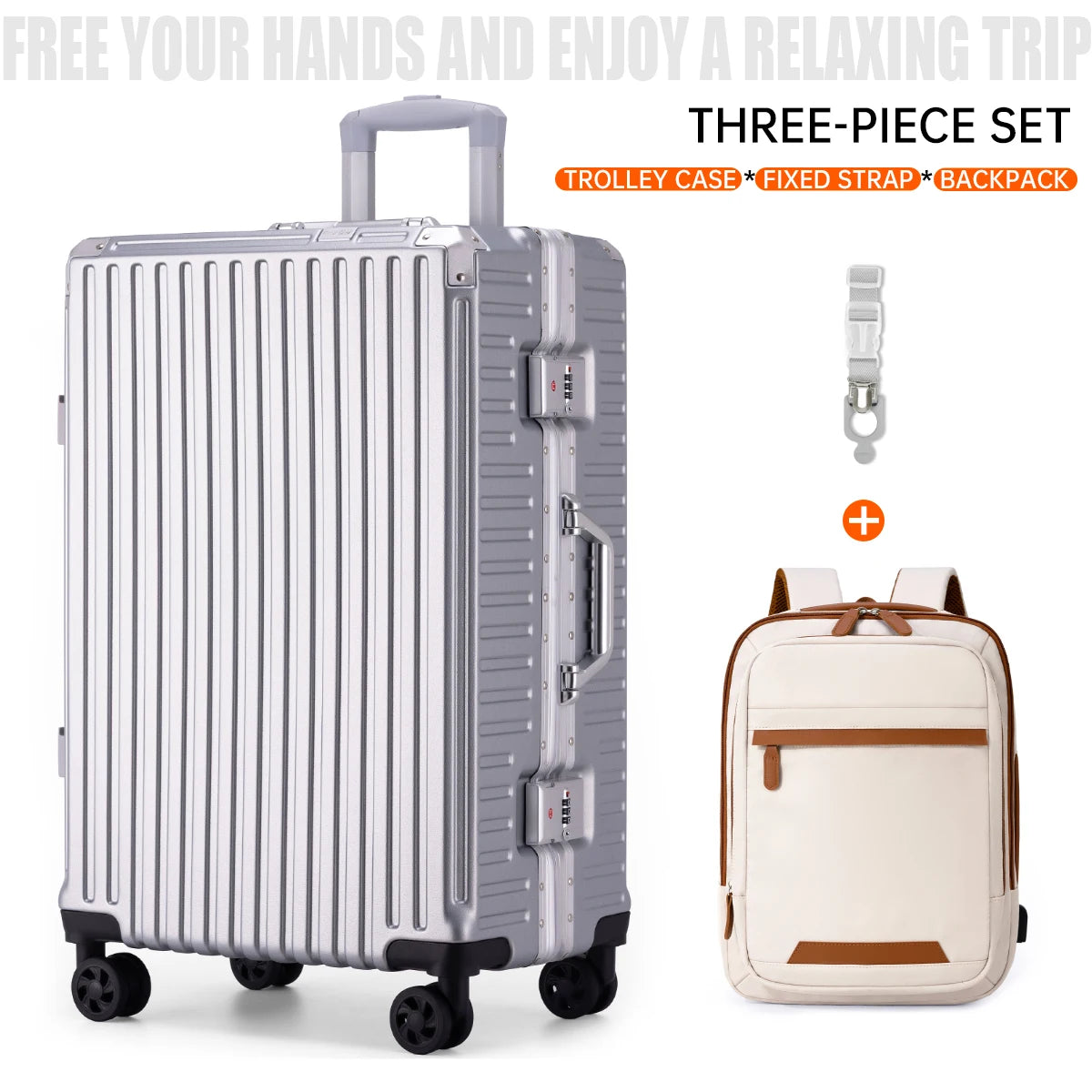 20 Inch Hardshell Carry-On Luggage with Aluminum Frame Lock