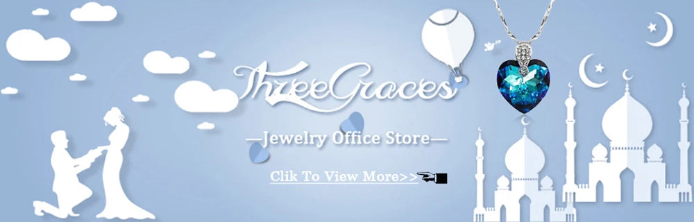 ThreeGraces Shining Cubic Zirconia Silver Color Simulated Pearl Earrings Necklace Fashion Flower CZ Jewelry Set for Women TZ839