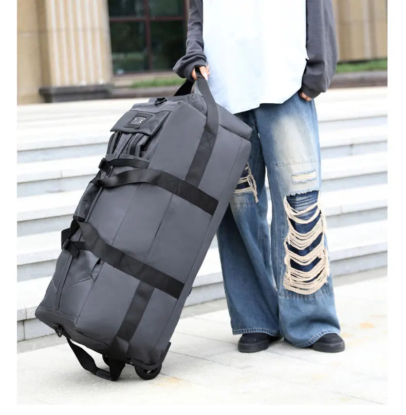 Travel Bag, Large Capacity Handbag, Portable Outdoor Carry-On Luggage, Wheeled Travel Bag, Convenient and Practical Unisex Travel Bag