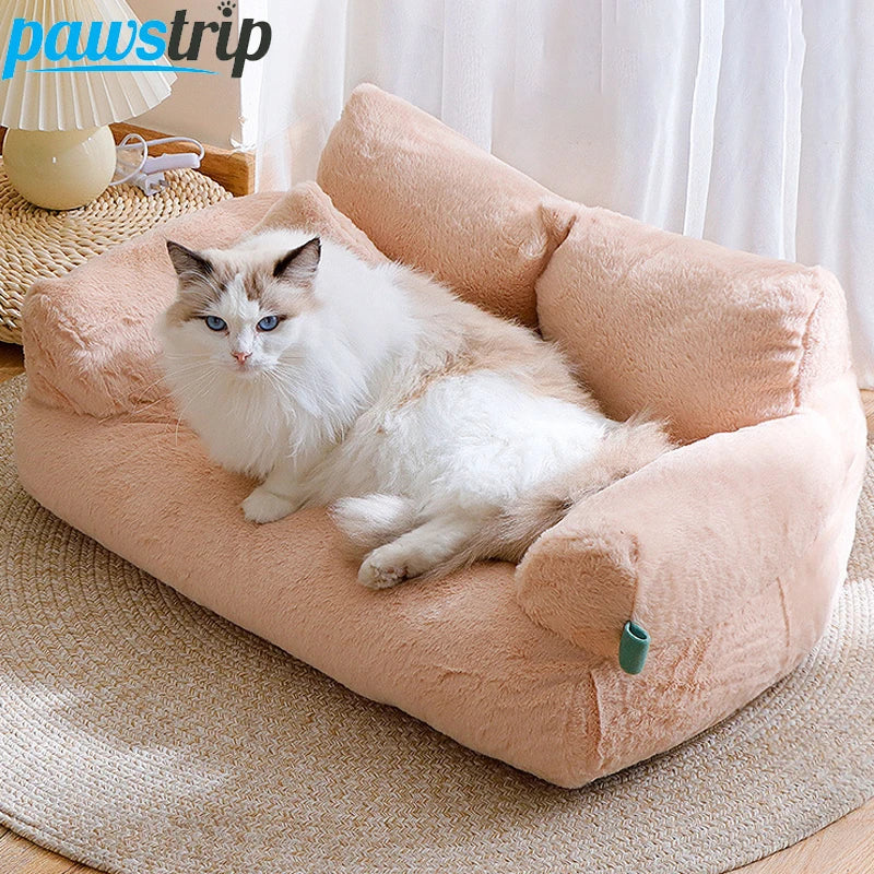 Luxury Plush Cat Sofa Bed for Cats Small Dogs