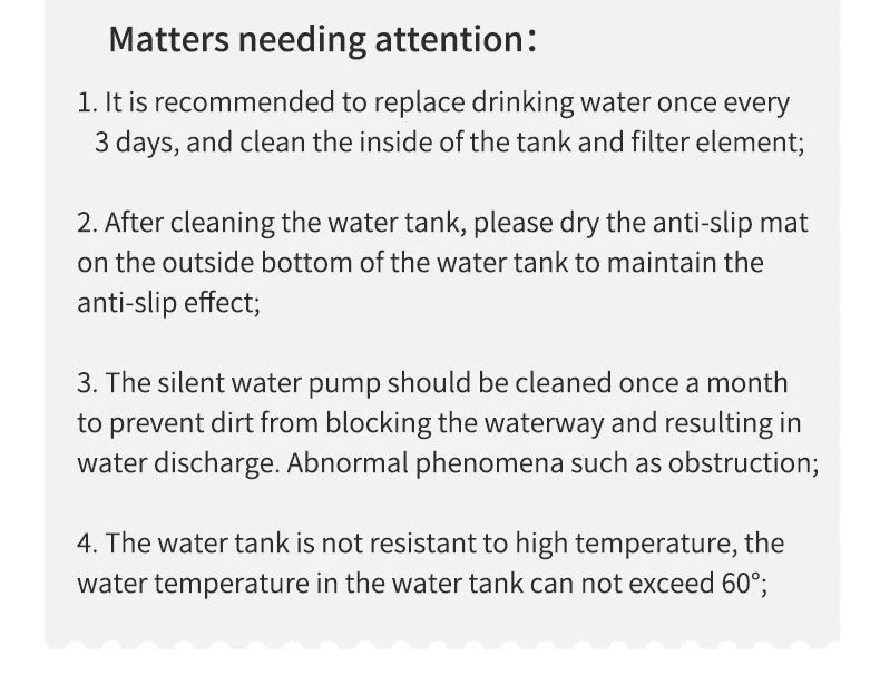 3L Automatic Cat Water Fountain Quiet USB