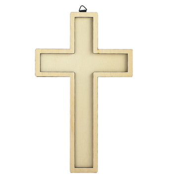 Log Cross Wall-mounted Large Christ Decorations Hanging Simple Wooden Crafts Altar Church Wall Decoration Holiday Atmosphere