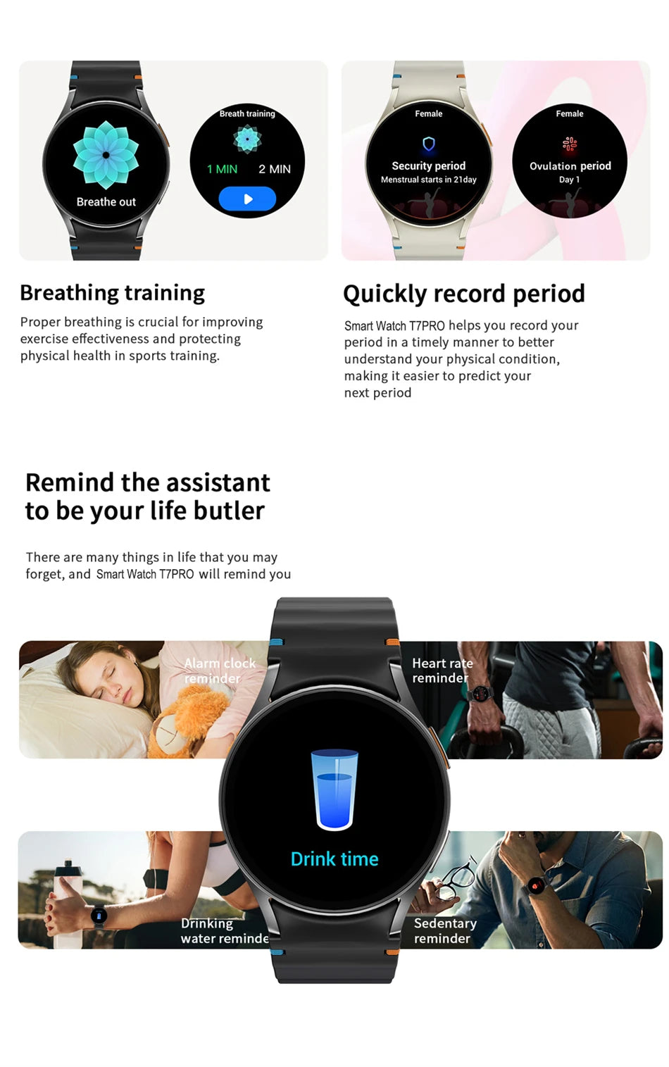 2025 New SmartWatch 7 Men GPS Tracking NFC Control Health monitoring Women SmartWatch Health Tracker Bluetooth call Smart Watch