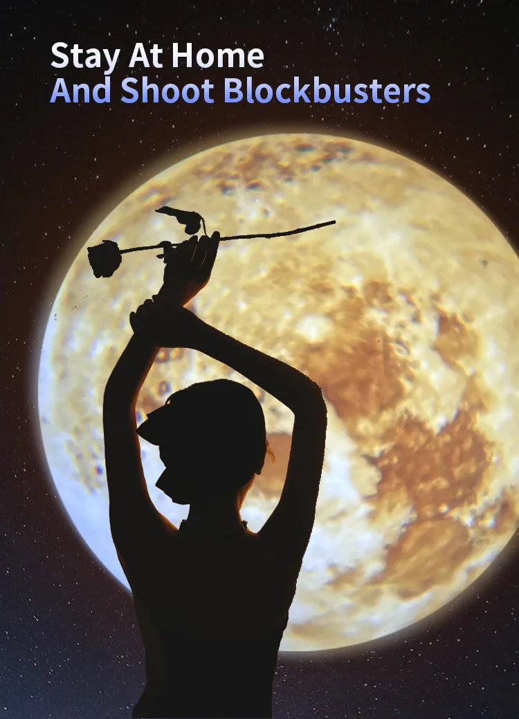 2025 Christmas Day LED Night Light USB Flexible Projector Light Holidays Party led Atmosphere Lights Starry Moon Ambient Lamp