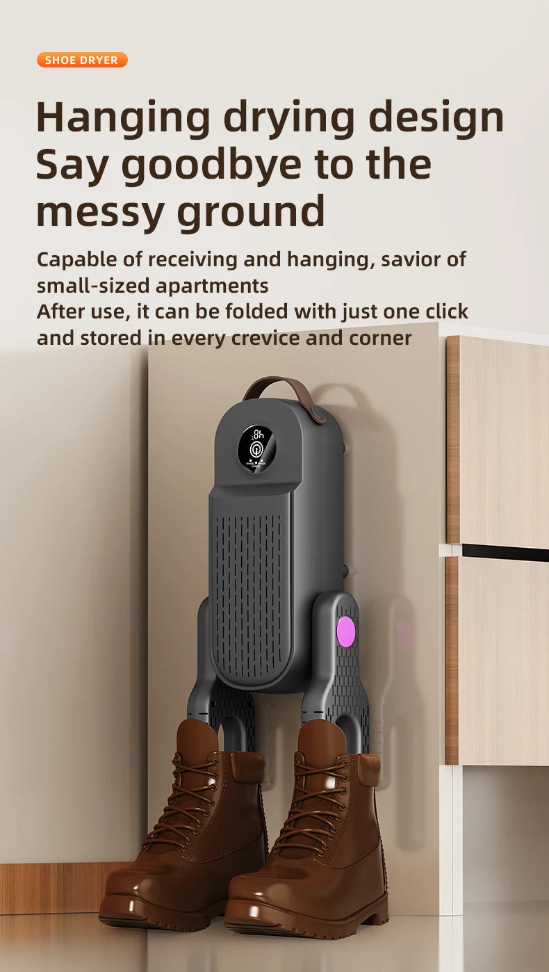 Shoe Dryer Boot Warmer UV Sterilizer Fast Drying Deodorizer Intelligent Timer for Boots Sneakers Home Use Portable Electric