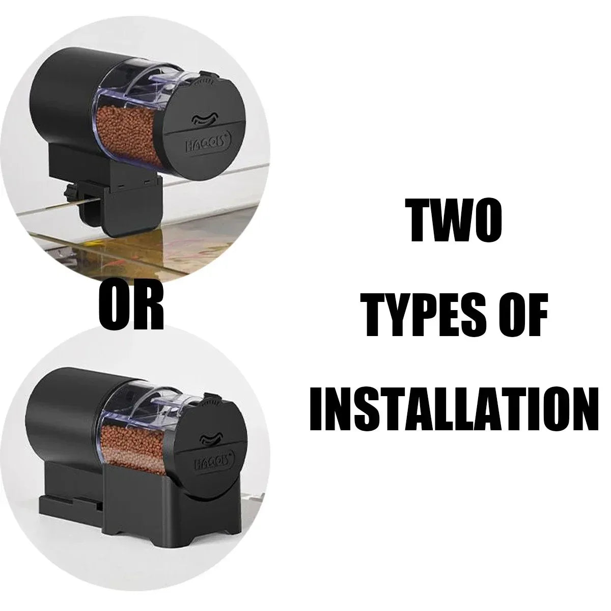 Automatic Fish Feeder 100ML Capacity Battery Operated Programmable Timer for Aquarium Fish Tank Easy to Set Up Vacation Use