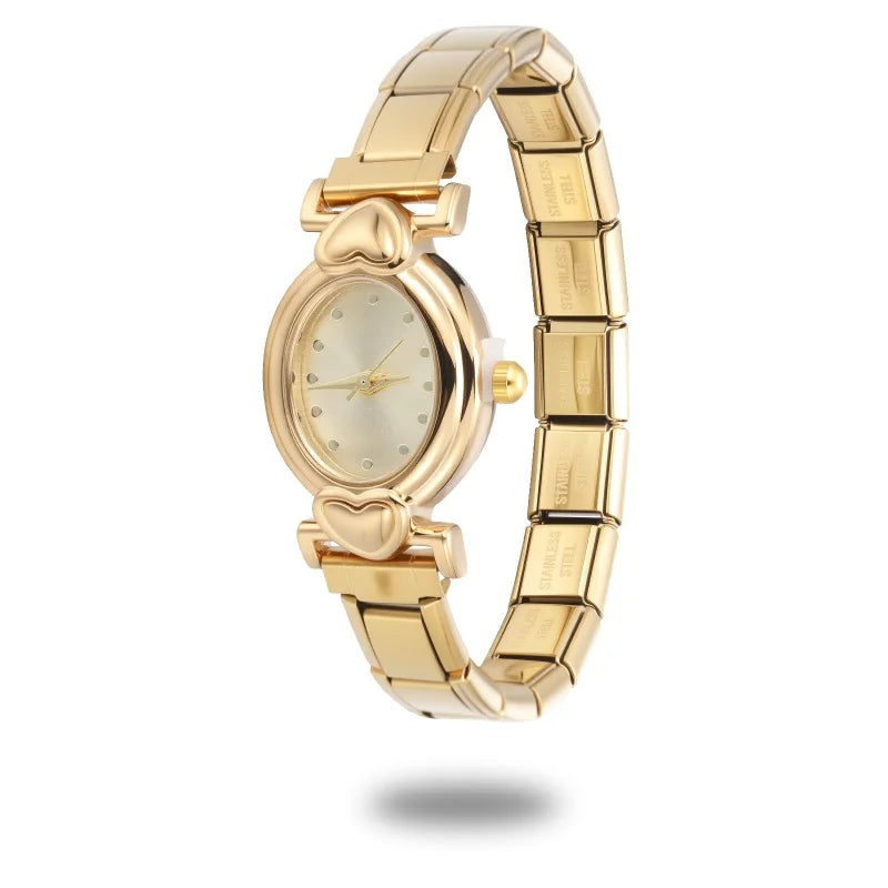 2025 Fashion Women's Men's Stainless Steel Oval Heart Square High Quality Watch Bracelet For Friend Birthday DIY Bracelet Gift