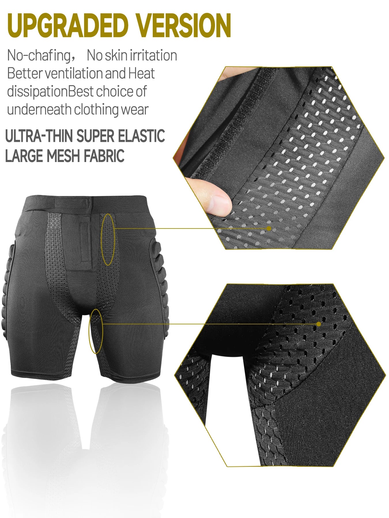 3D Padded Hip Protection Shorts for Ski & Snow