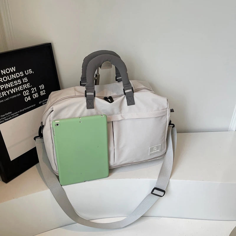 Women Travel Luggage Shoulder Bags Casual Outdoor Travel Short  TripTote Bag Portable Commuting Gym Fitness Sports Handbag