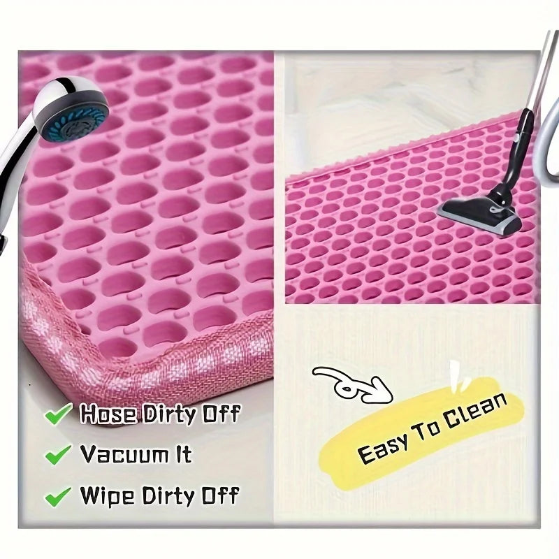 Large Waterproof Cat Litter Mat Honeycomb