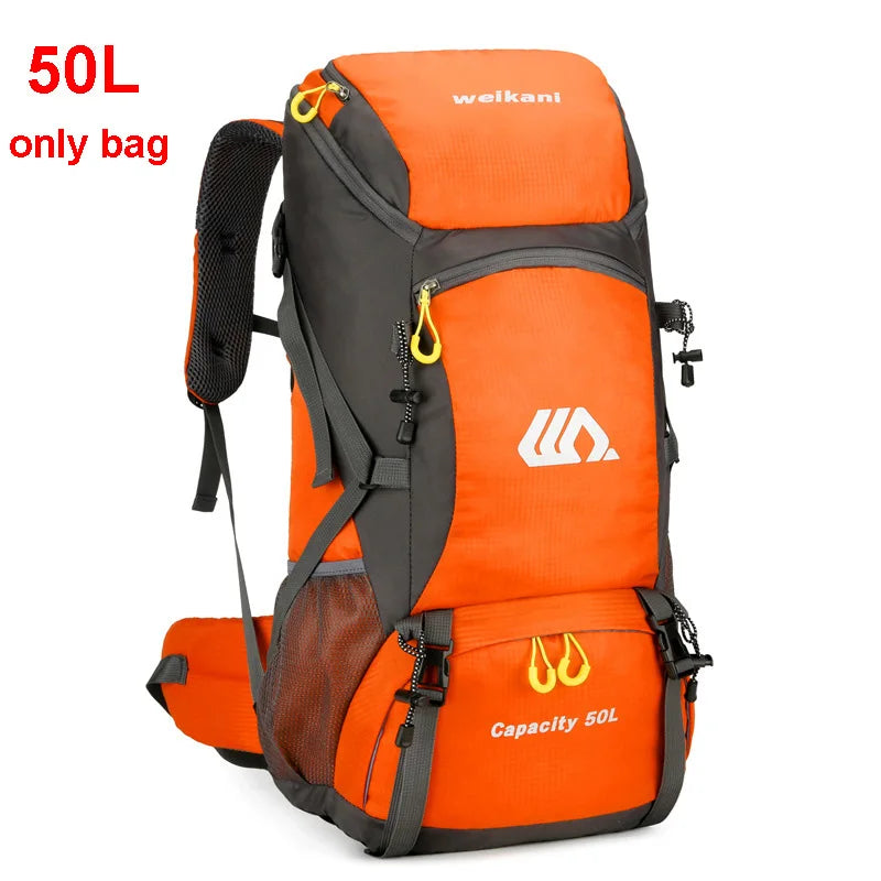 50L Waterproof Hiking Backpack with Shoe Pocket