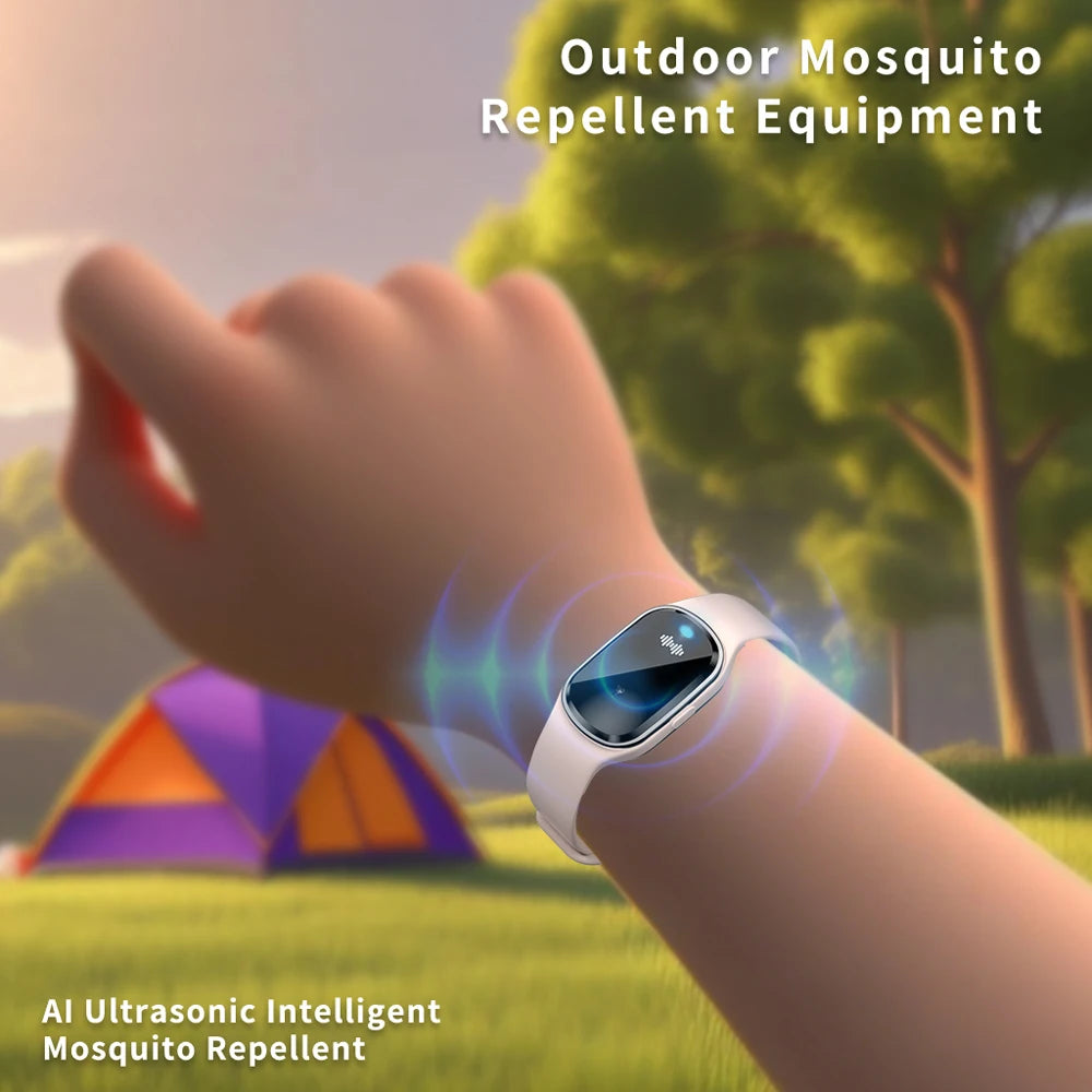 New USB Rechargeable Mosquito Repellent Bracelet Adjustable Silicone Wristband Safe for Kids and Adults Long Lasting Protection