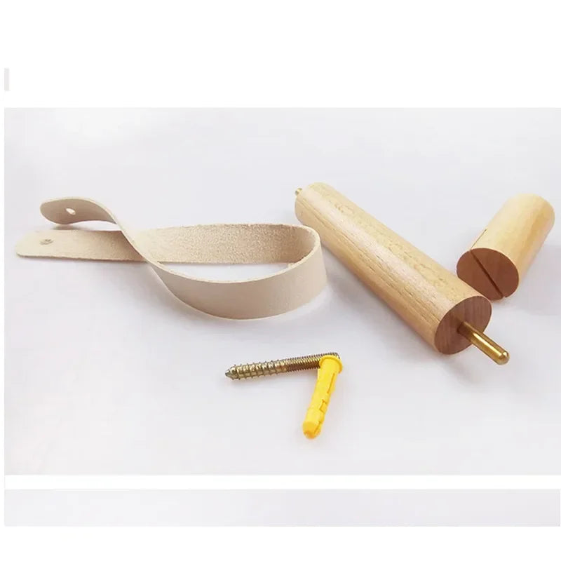 Kitchen Vertical Tissue Holder Tilet Wooden Wall Paper Roll Holder Creative Nordic Bathroom Perforated Tissue Holder