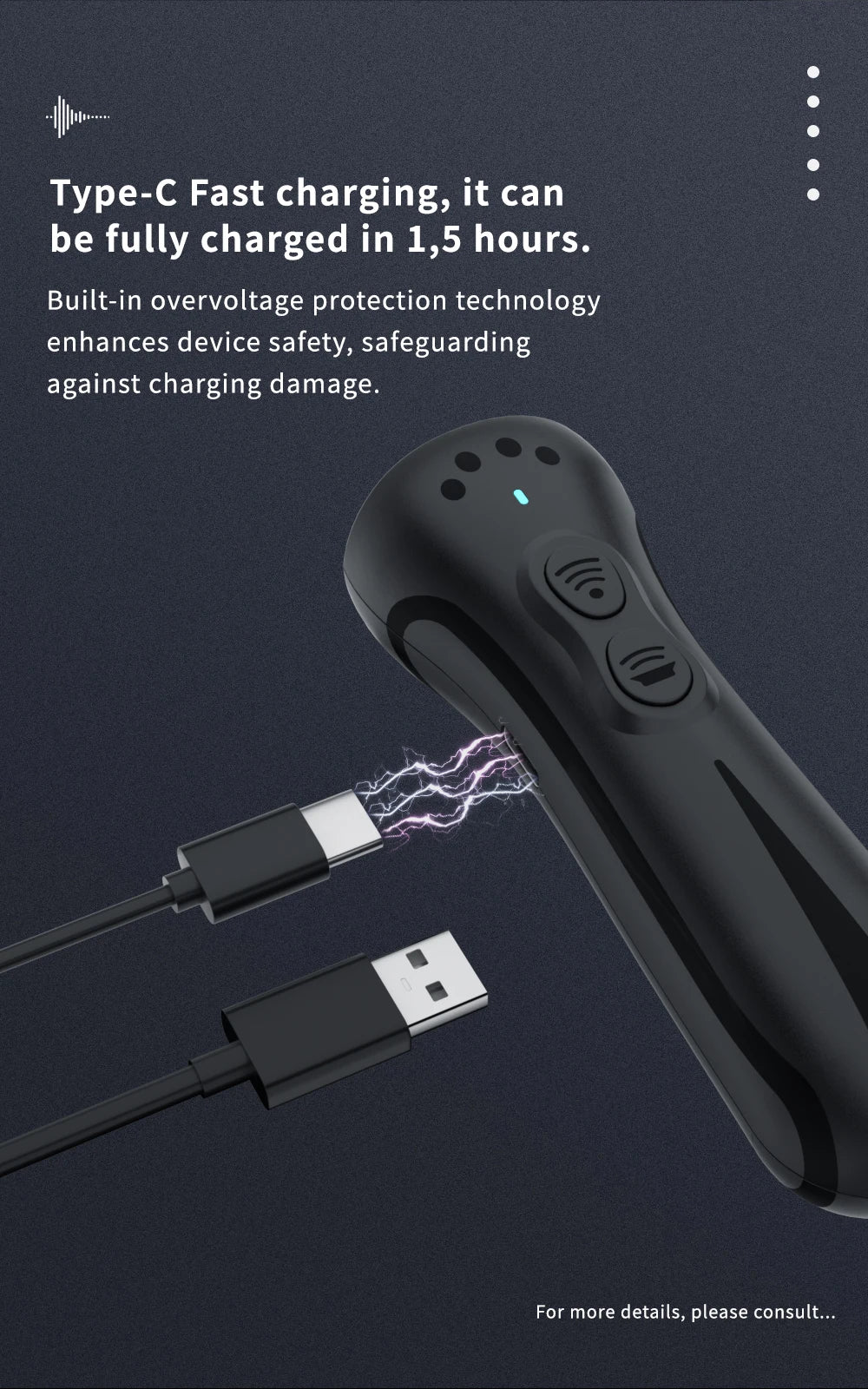 Ultrasonic Dog Repeller Portable Dog Repellent Dog Trainer With LED light Type-C Fast Charging Dog Anti Bark Deterrent Anti Bark