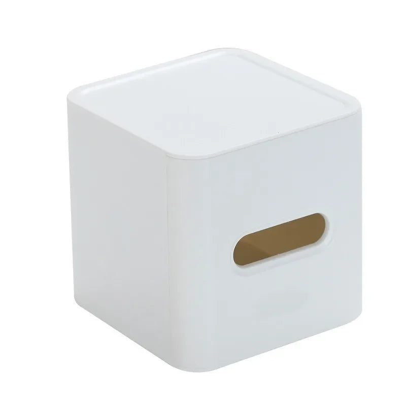 Tissue Towel Dispenser Desktop Toilet Paper Roll Holder Plastic Box for Bathroom Kitchen Household or Office Paper Organizer