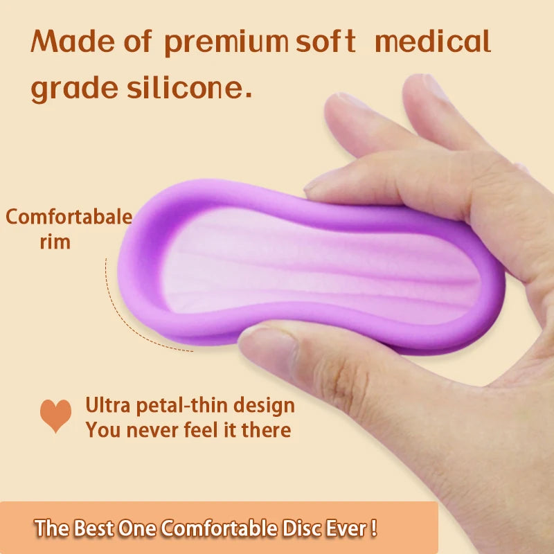 Medical Silicone Menstrual Disc With String Menstrual Cup Period Menstrual Collector Menstruation Disk Women Health Care Hygiene