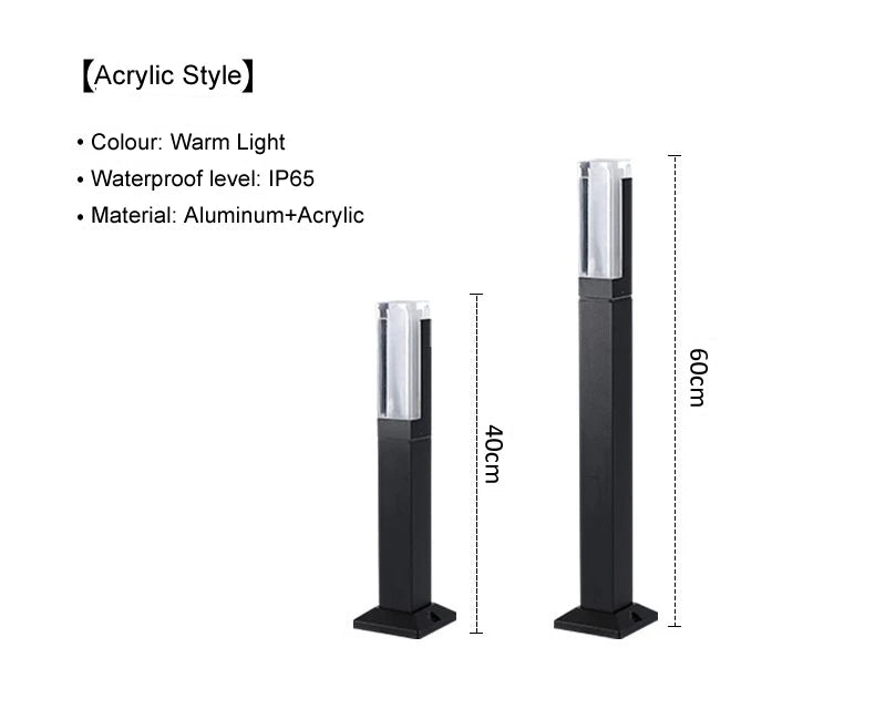 Outdoor Waterproof Lawn Lamp Modern Minimalist Villa Garden Lights Community Courtyard Path LED Landscape Lighting AC110/220V