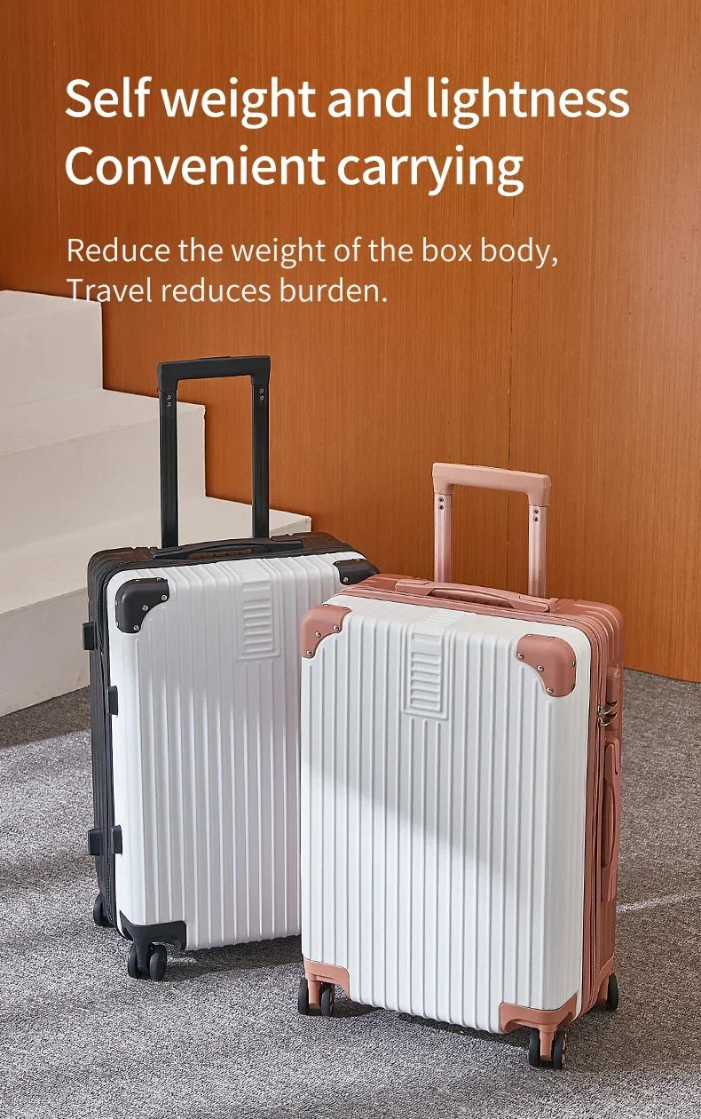 Aluminum Alloy Carry-On Luggage with Cup Holder Spinner Case