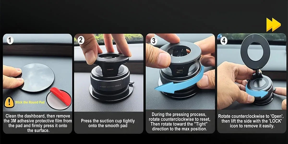 2026 Magnetic Car Phone Holder – 360° Rotatable