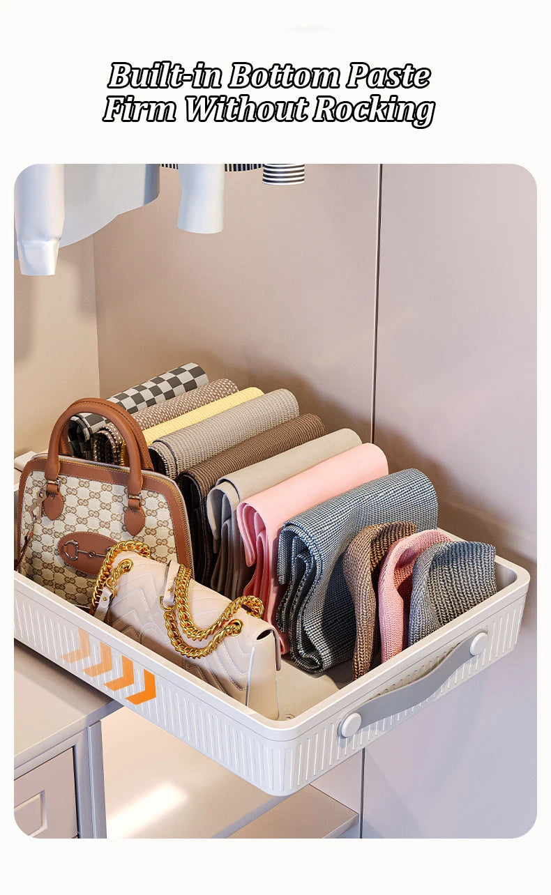 Kitchen Sliding Drawer with Slide Rail Cabinet Clothes Spice Dish Bowl Storage Rack Pull Out Cabinet Organizer Tray With Handle