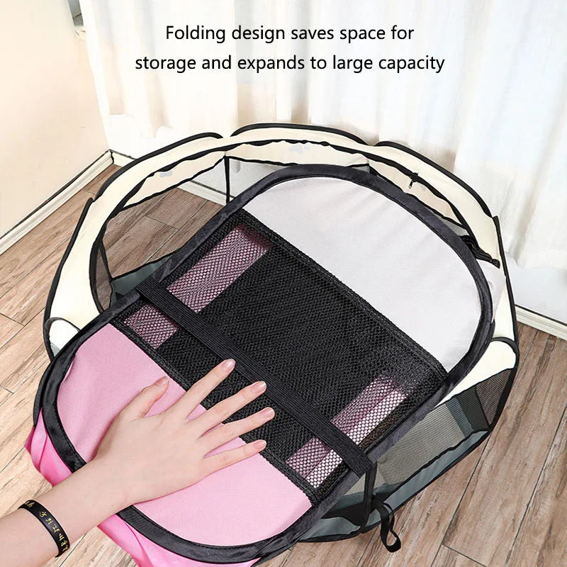 Foldable Pet Playpen Tent for Cats & Dogs