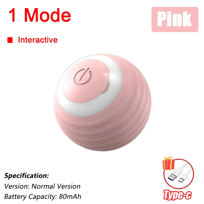 Smart Interactive Cat Ball Toy with Faux Tail
