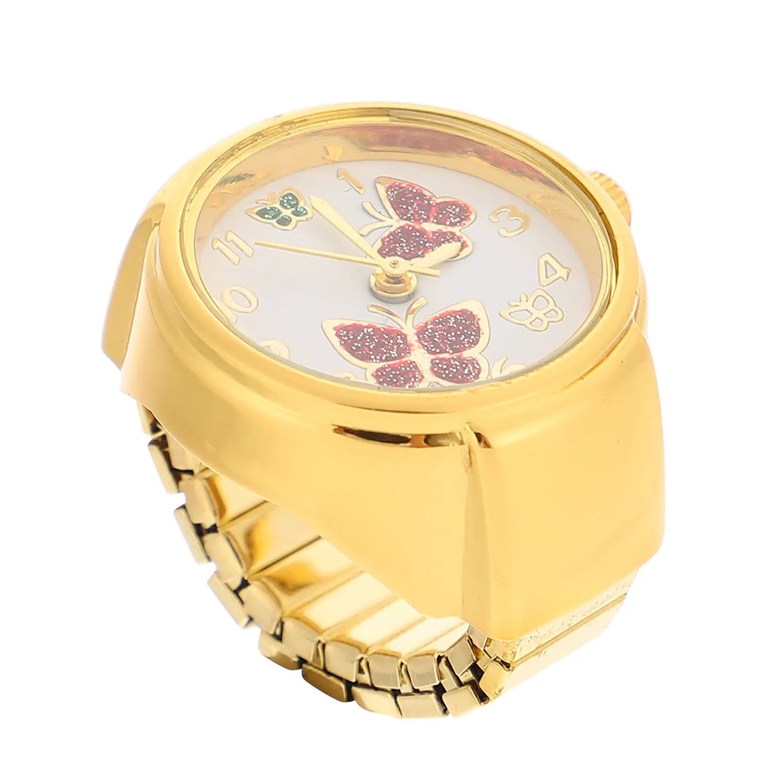 Ring Watch Finger Portable Bezel Wear-resistant People Watches For Men Stainless Steel Exquisite Wear-resistant Ring Clock Decor