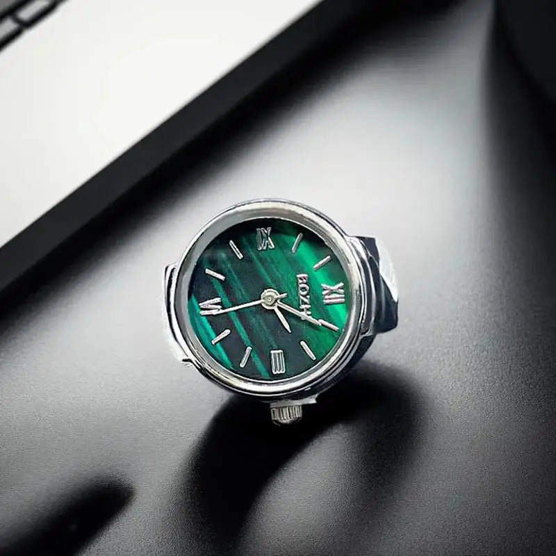Fashion Forward Finger Watch Ring; Vintage Alloy Shell Design; Quartz Movement; An excellent choice for Men's and Women's Gift