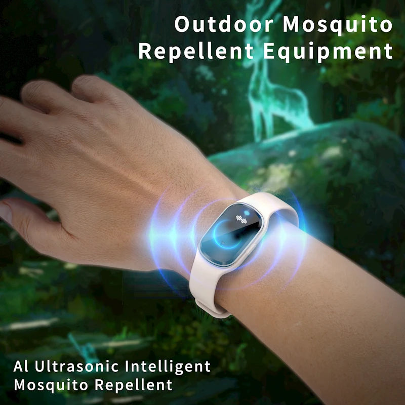 New USB Rechargeable Mosquito Repellent Bracelet Adjustable Silicone Wristband Safe for Kids and Adults Long Lasting Protection