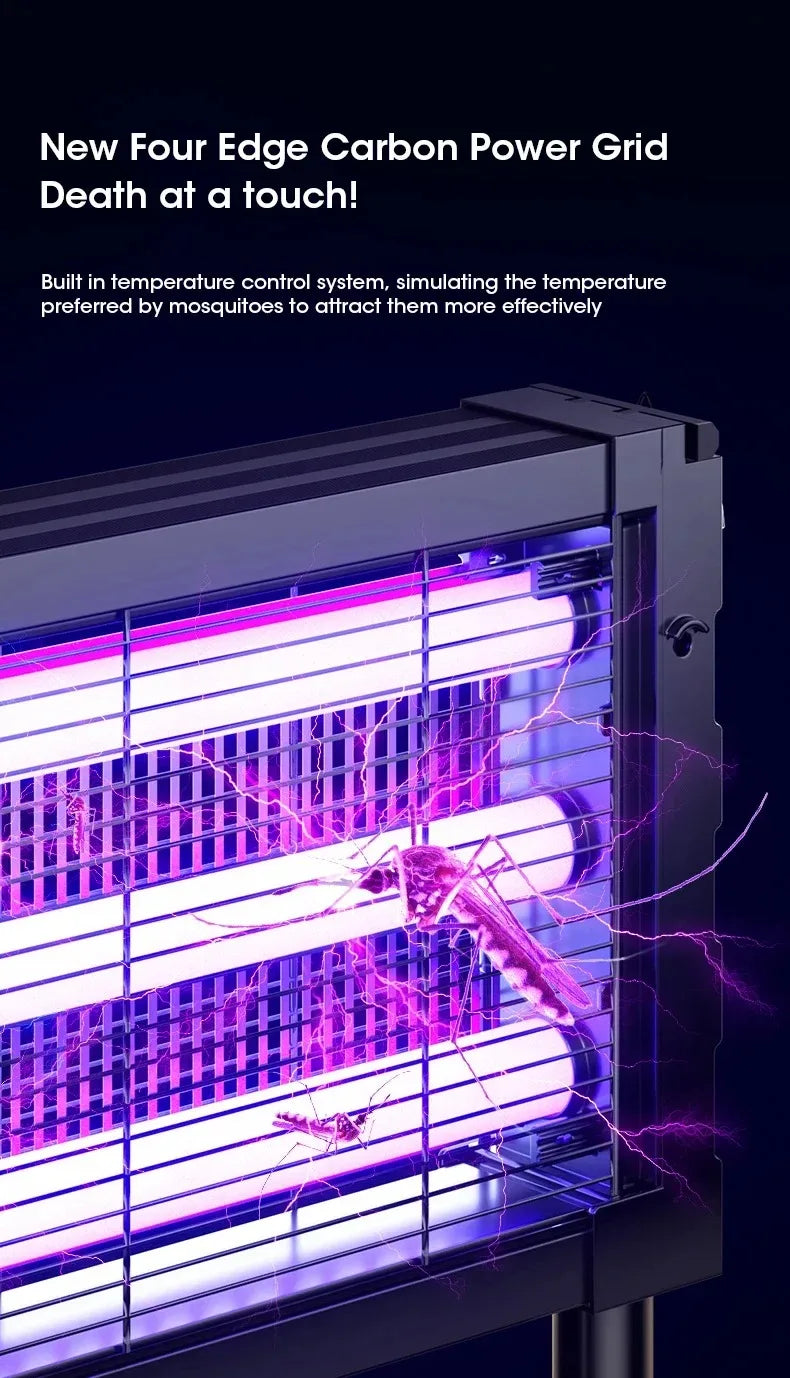 Solar Outdoor Mosquito Killer Lamp UV Light Trap Electric Shock Waterproof  Auto On Off Light Sensor Eco Friendly  Garden Camp