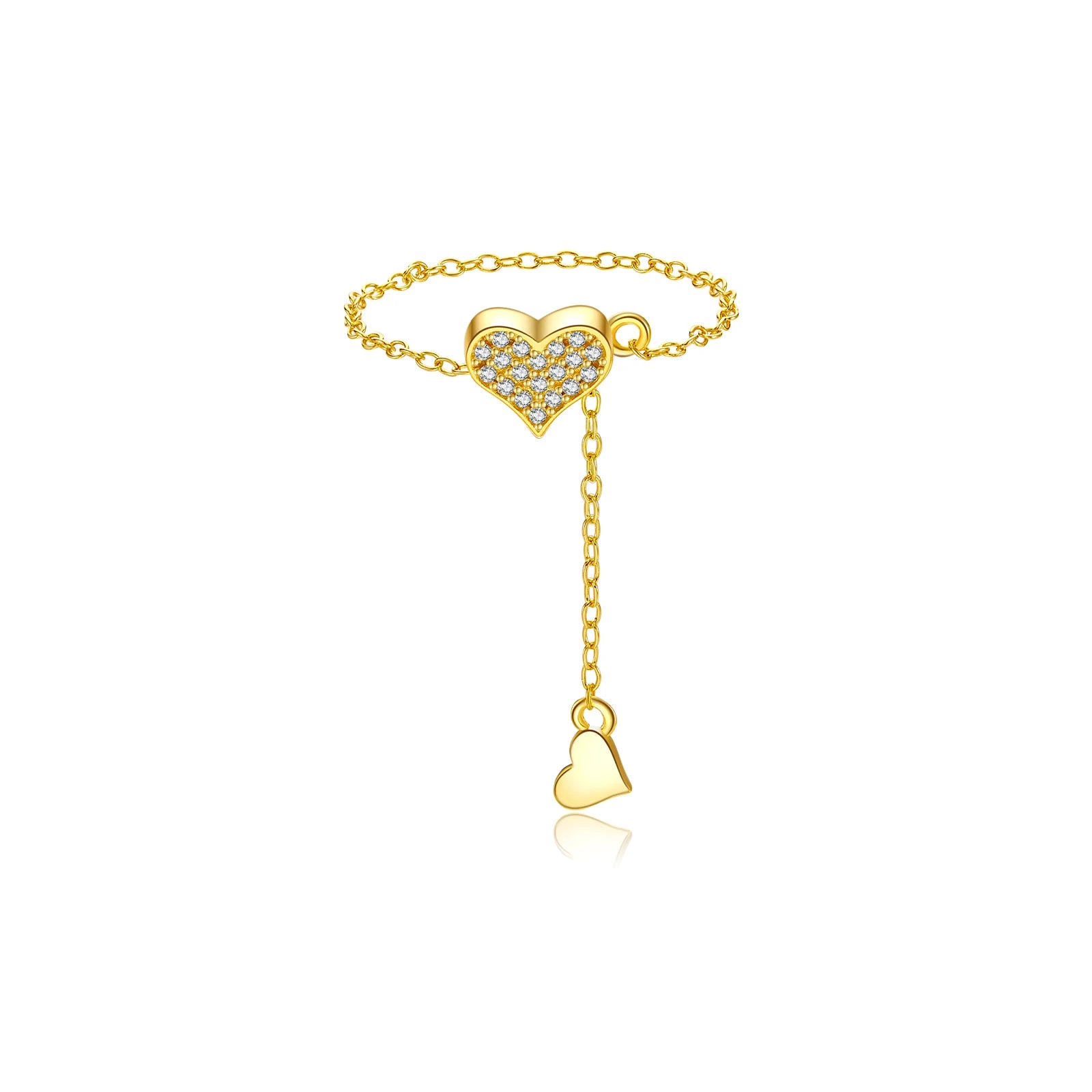 VEWANT Women 925 Sterling Silver Heart Zircon Adjustable Flexible Fix Pulling Rings 2024 Birthday Party Fashion Fine Jewelry