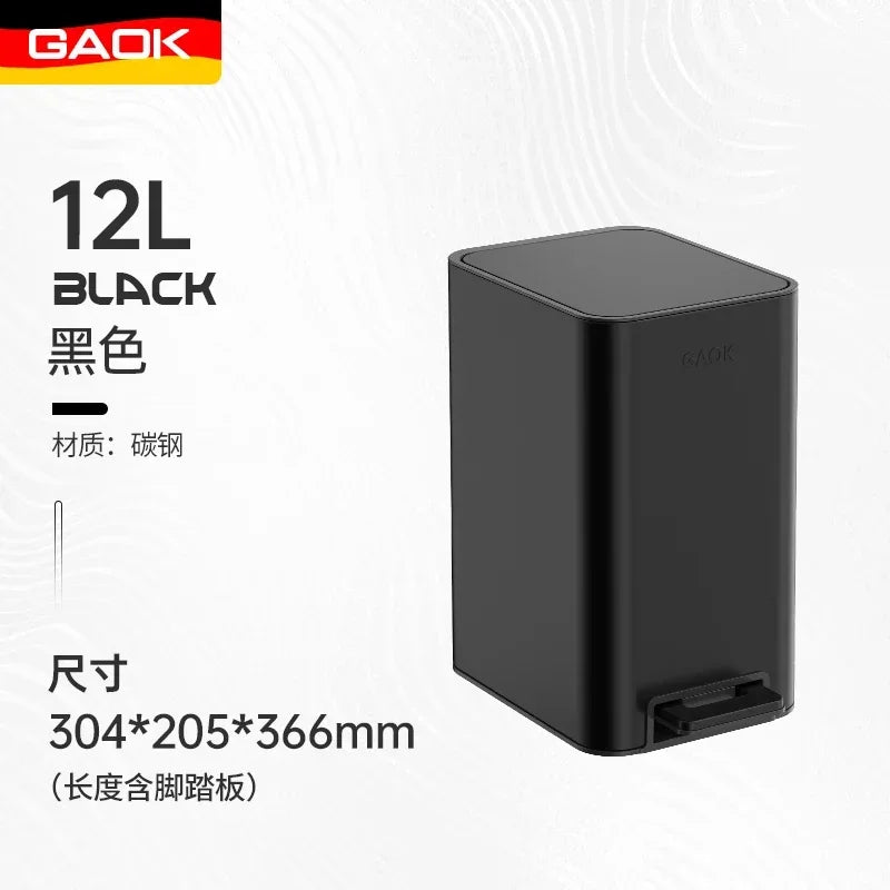 Kitchen Eye-Catching Garbage Can High-Standing Trash Bin Stylish Home Living Room Roller Creative Mobile Bedroom Bin