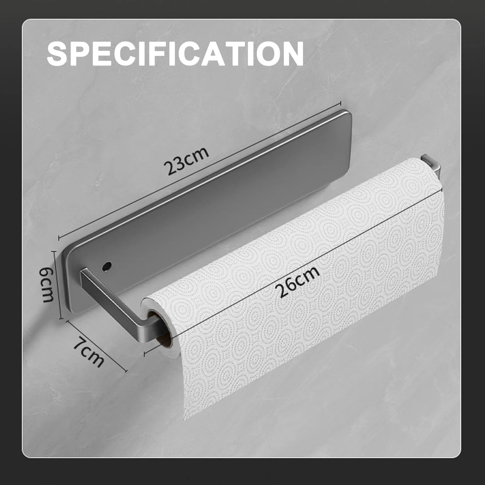 Kitchen Paper Towel Holder Adhesive Tissue Hanger Toilet Roll Paper Dispenser Cabinet Storage Napkin Rack Bathroom Accessories