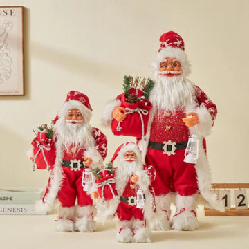 60cm Christmas Large Santa Claus Dolls Ornaments Standing Santa Figurine Doll Christmas Home Decoration Kids Gift navidad